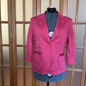 The Limited Pink 3/4 Sleeve Blazer Jacket